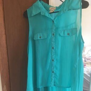 Eyelash Couture sleeveless high low top